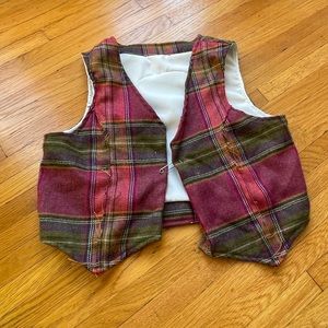 SAMI MIRO OPEN SEAM PLAID VEST